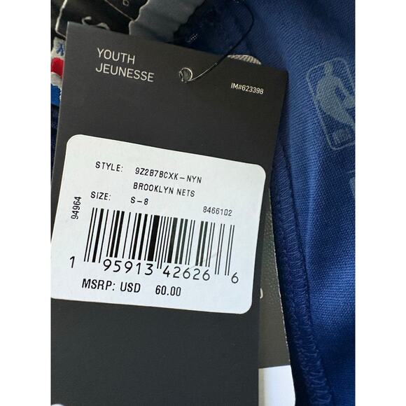 Nike Boys Brooklyn Nets City Edition Swingman Shorts Blue Size Small Basketball - Picture 6 of 7